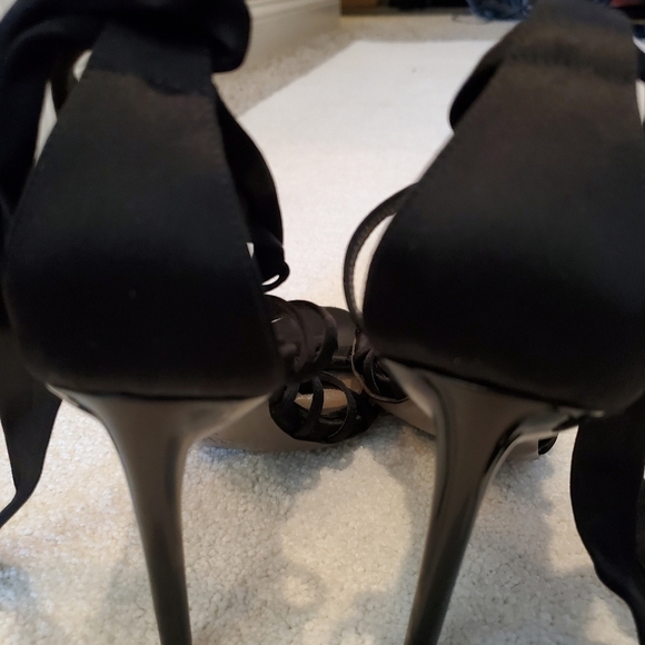 Jason wu gladiator black lace up heels sz 10 - Picture 3 of 4